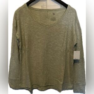 NWT Sonoma Mint Waffle Knit Sweater Size Large